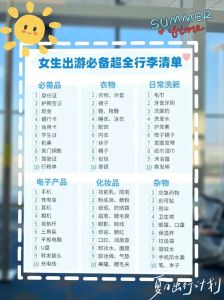 出差必备物品清单一览表女生_细节彰显专业形象，舒适实用伴高效旅途