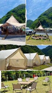 山上公园搭帐篷露营_秋日公园草坪露营正流行，注意遵守规定保护环境，文明体验自然之乐